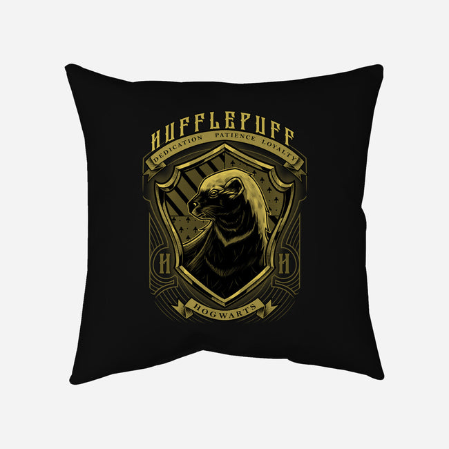 Yellow Badger Emblem-None-Removable Cover w Insert-Throw Pillow-Astrobot Invention