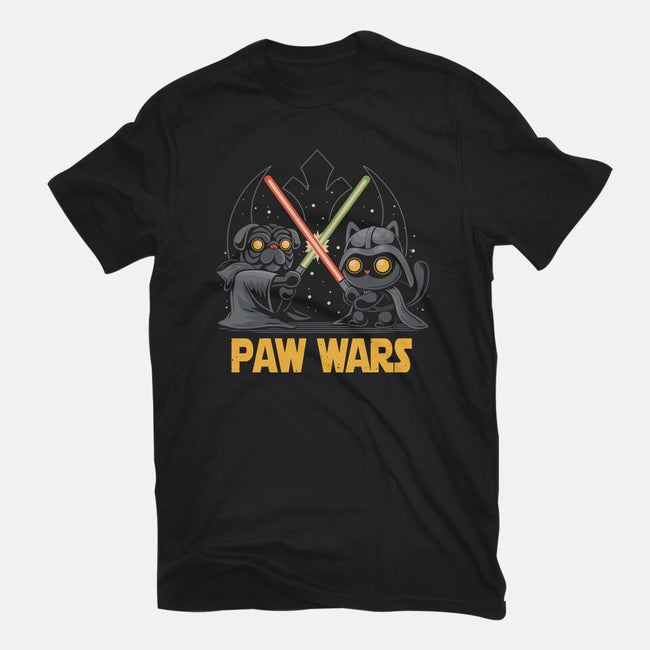 Paw Wars-Womens-Fitted-Tee-erion_designs