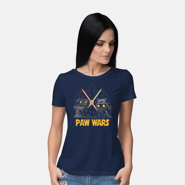 Paw Wars-Womens-Basic-Tee-erion_designs