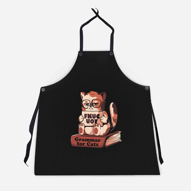Grammar For Cats-Unisex-Kitchen-Apron-eduely