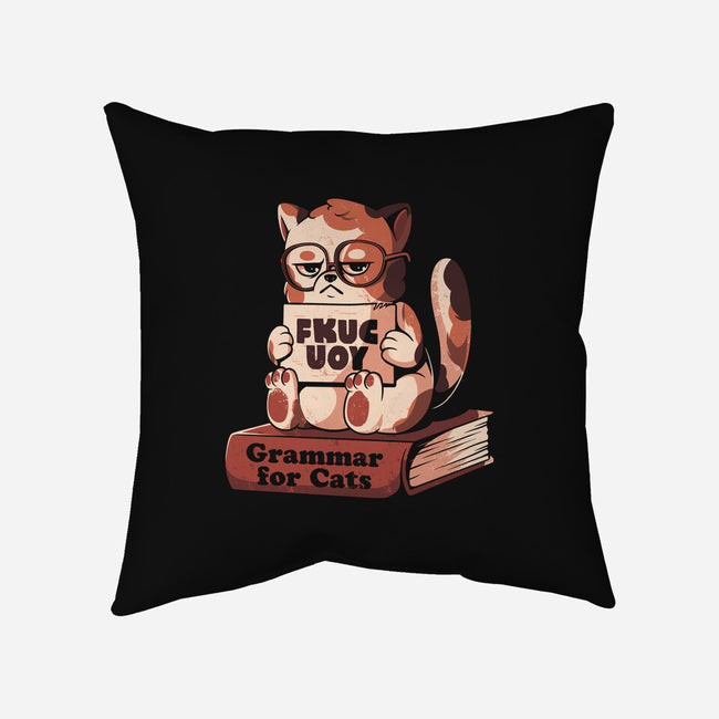 Grammar For Cats-None-Removable Cover-Throw Pillow-eduely
