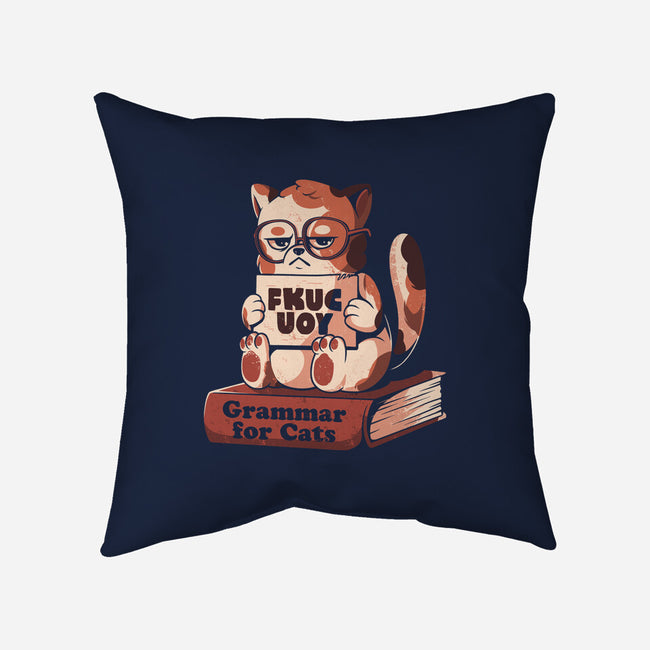 Grammar For Cats-None-Removable Cover-Throw Pillow-eduely