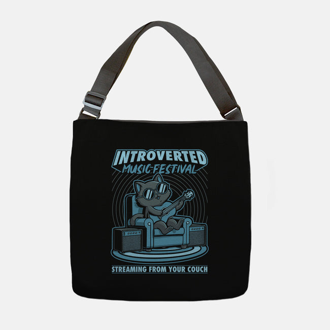 Introverted Music Cat-None-Adjustable Tote-Bag-Studio Mootant