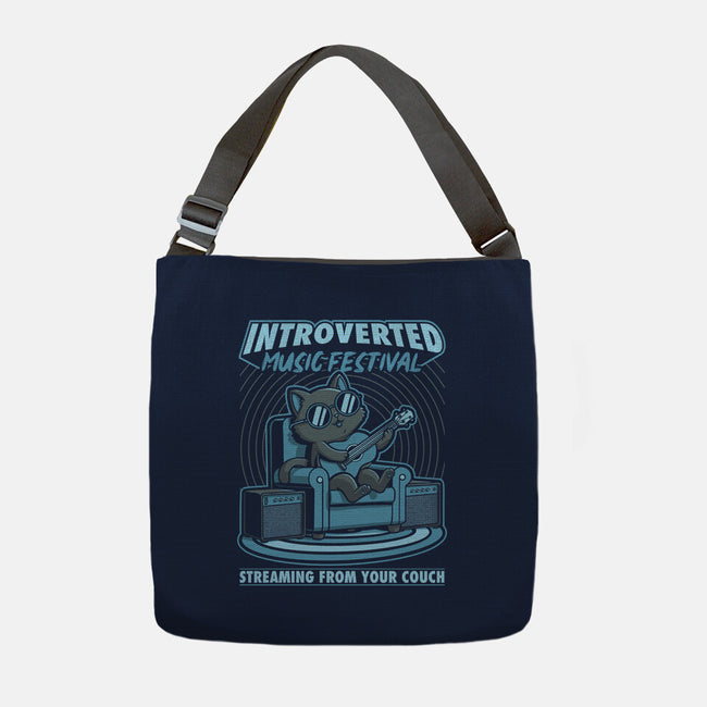 Introverted Music Cat-None-Adjustable Tote-Bag-Studio Mootant