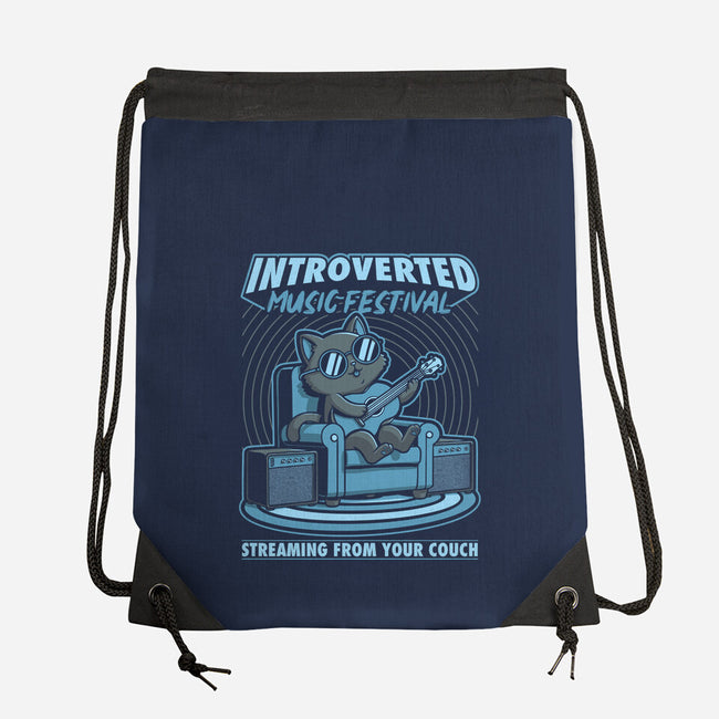 Introverted Music Cat-None-Drawstring-Bag-Studio Mootant