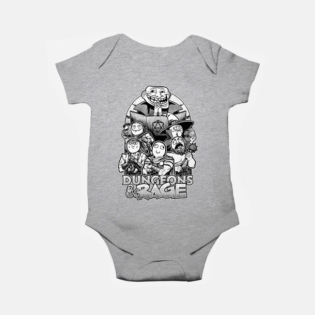 Dungeons And Rage Meme-Baby-Basic-Onesie-Studio Mootant