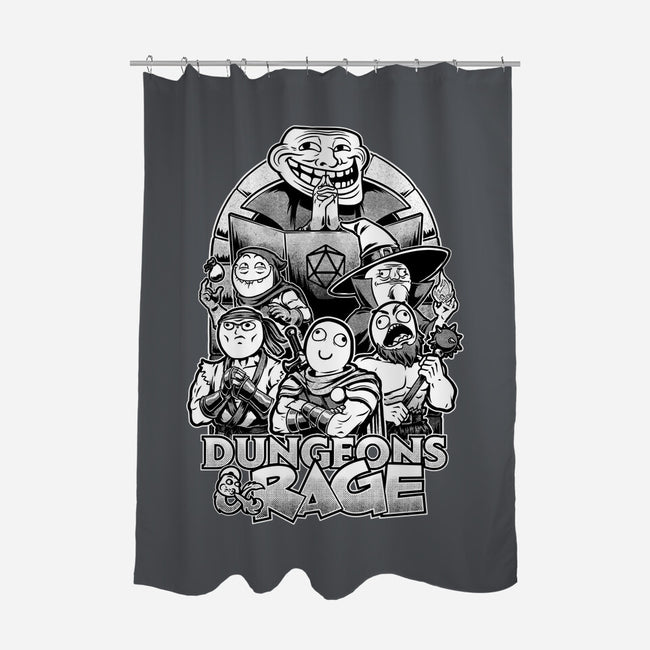 Dungeons And Rage Meme-None-Polyester-Shower Curtain-Studio Mootant