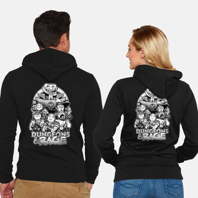 Dungeons And Rage Meme-Unisex-Zip-Up-Sweatshirt-Studio Mootant