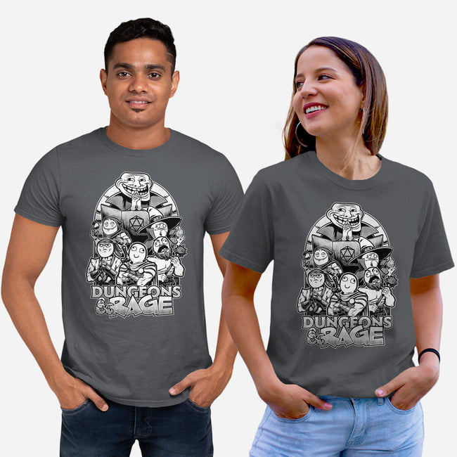 Dungeons And Rage Meme-Unisex-Basic-Tee-Studio Mootant