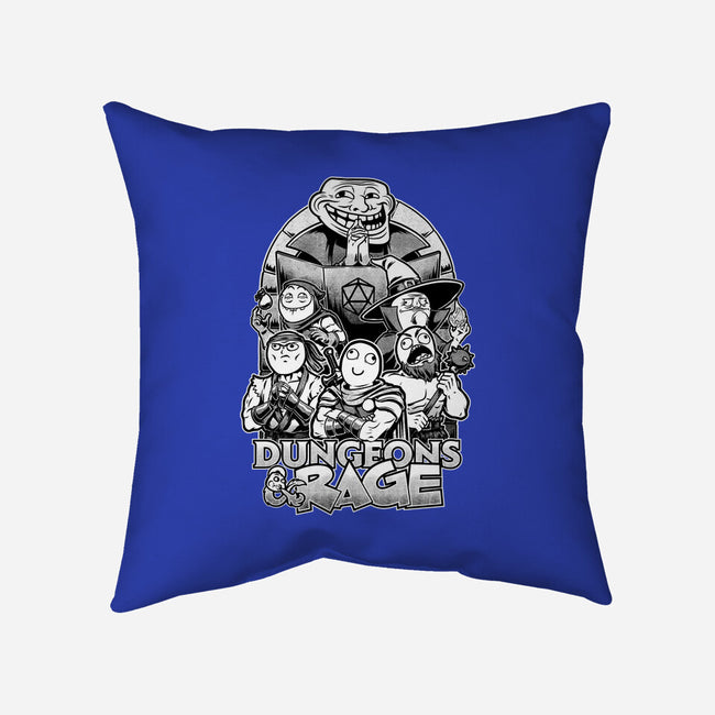 Dungeons And Rage Meme-None-Non-Removable Cover w Insert-Throw Pillow-Studio Mootant