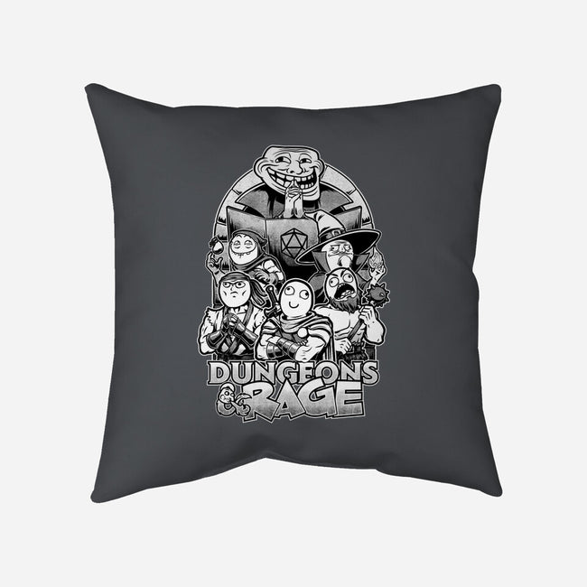 Dungeons And Rage Meme-None-Removable Cover w Insert-Throw Pillow-Studio Mootant
