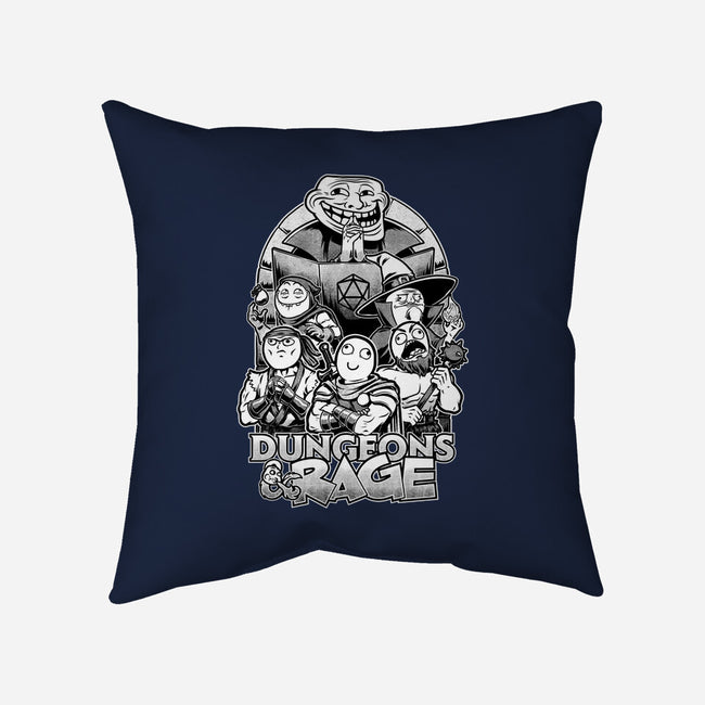 Dungeons And Rage Meme-None-Removable Cover w Insert-Throw Pillow-Studio Mootant