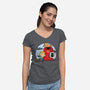 Dogmuts-Womens-V-Neck-Tee-Olipop