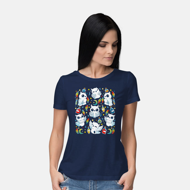 Owls Magic Potions-Womens-Basic-Tee-Vallina84