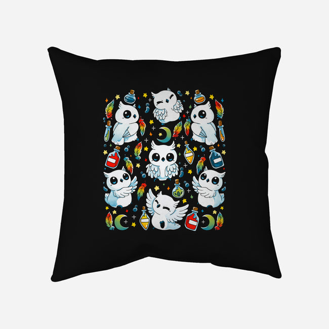 Owls Magic Potions-None-Removable Cover-Throw Pillow-Vallina84