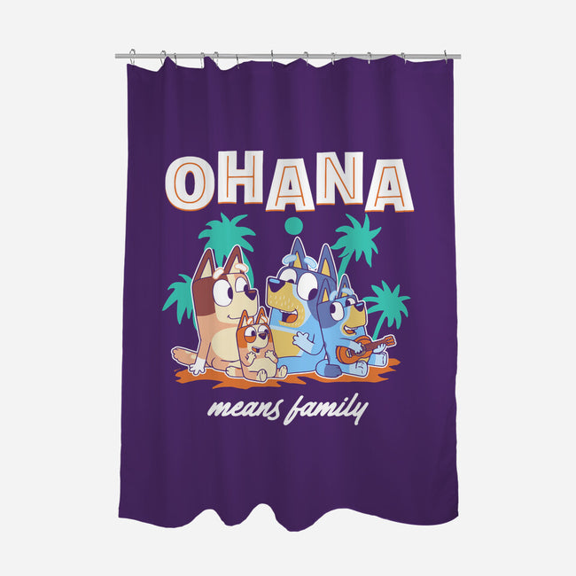 Bluey Ohana-None-Polyester-Shower Curtain-naomori