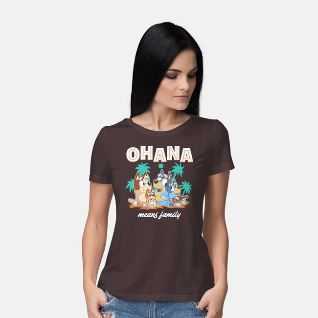 Bluey Ohana-Womens-Basic-Tee-naomori