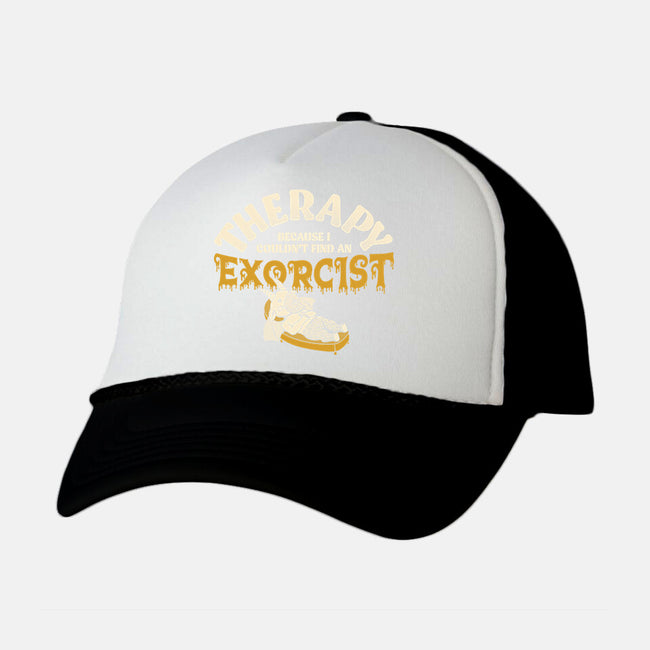 Couldn't Find An Exorcist-Unisex-Trucker-Hat-tobefonseca