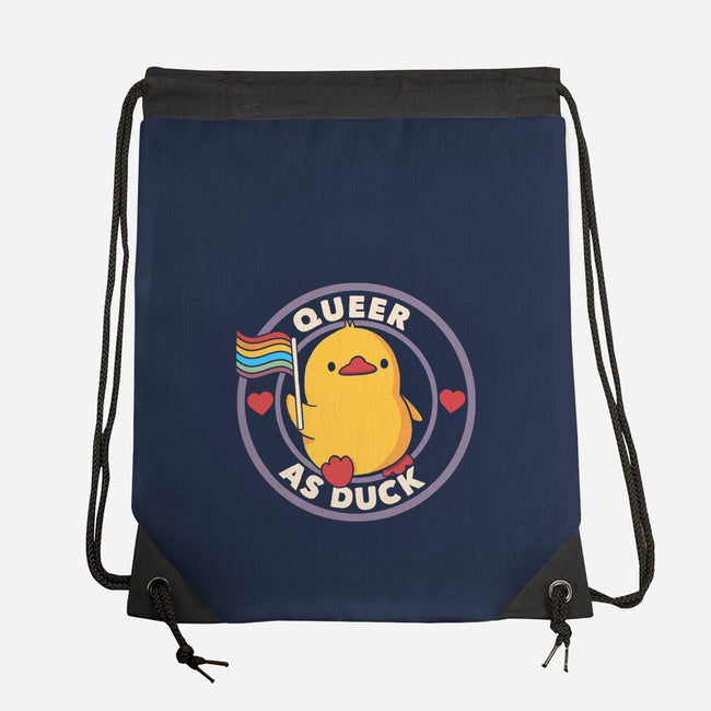 Queer As Duck Pride-None-Drawstring-Bag-tobefonseca