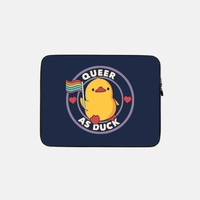 Queer As Duck Pride-None-Zippered-Laptop Sleeve-tobefonseca