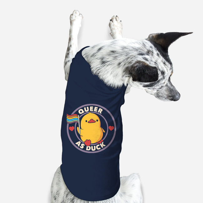 Queer As Duck Pride-Dog-Basic-Pet Tank-tobefonseca