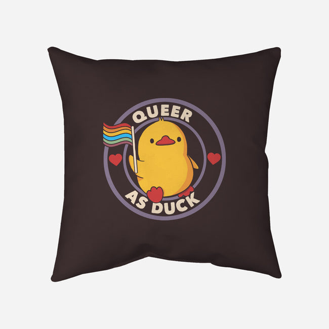 Queer As Duck Pride-None-Non-Removable Cover w Insert-Throw Pillow-tobefonseca