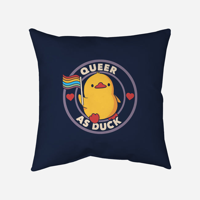 Queer As Duck Pride-None-Removable Cover w Insert-Throw Pillow-tobefonseca