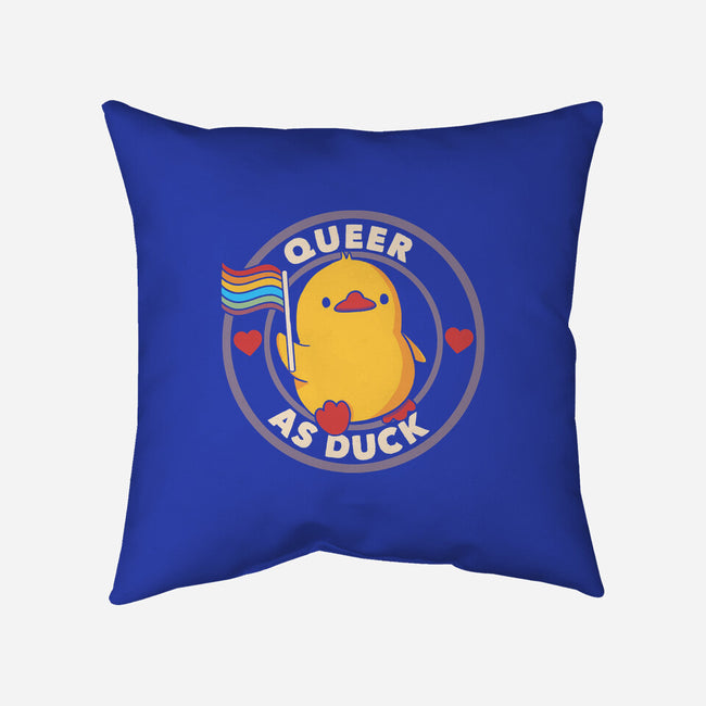 Queer As Duck Pride-None-Removable Cover-Throw Pillow-tobefonseca