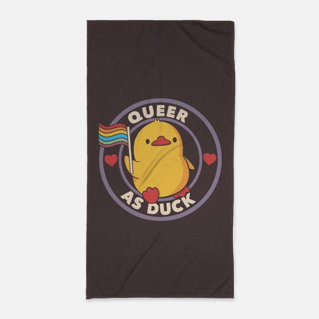 Queer As Duck Pride-None-Beach-Towel-tobefonseca
