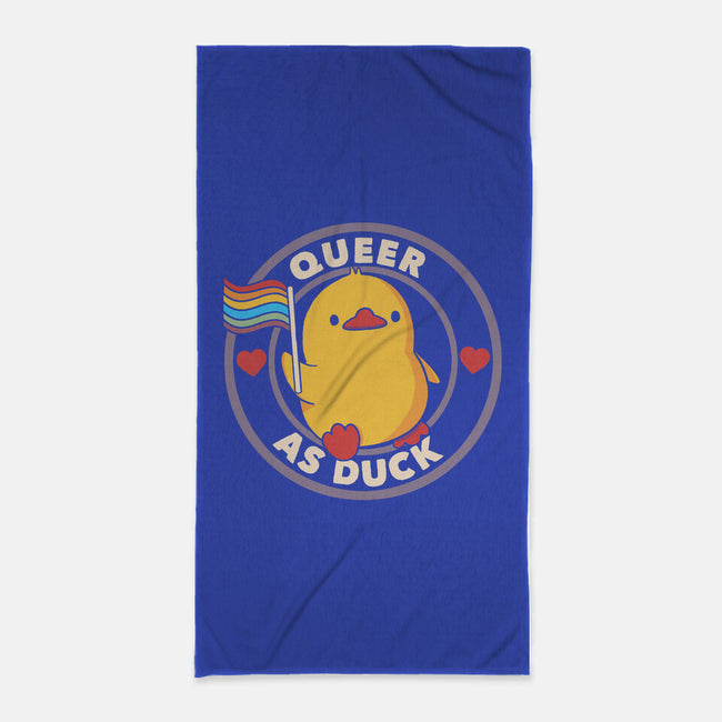 Queer As Duck Pride-None-Beach-Towel-tobefonseca