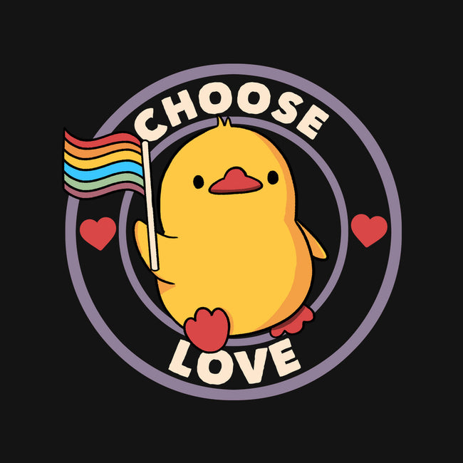 Choose Love Pride Duck-None-Removable Cover w Insert-Throw Pillow-tobefonseca