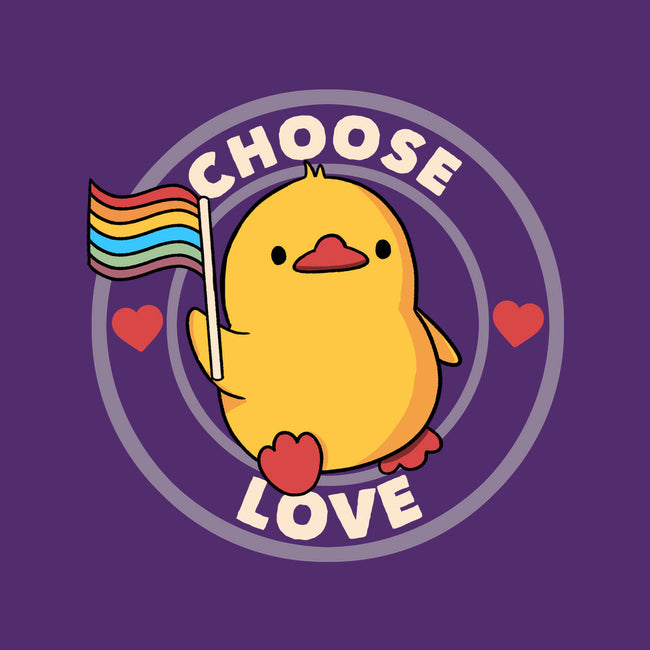 Choose Love Pride Duck-None-Drawstring-Bag-tobefonseca