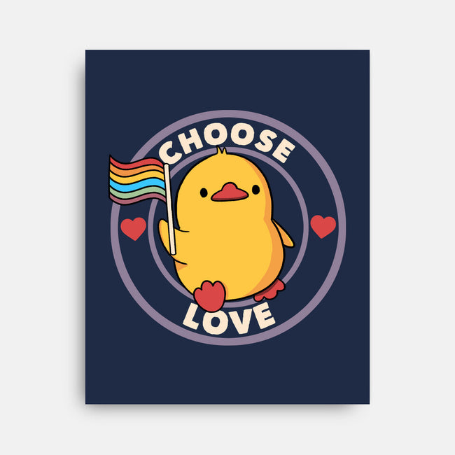 Choose Love Pride Duck-None-Stretched-Canvas-tobefonseca
