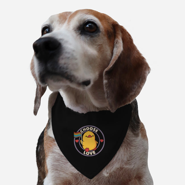 Choose Love Pride Duck-Dog-Adjustable-Pet Collar-tobefonseca