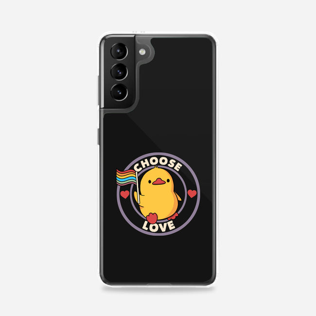 Choose Love Pride Duck-Samsung-Snap-Phone Case-tobefonseca