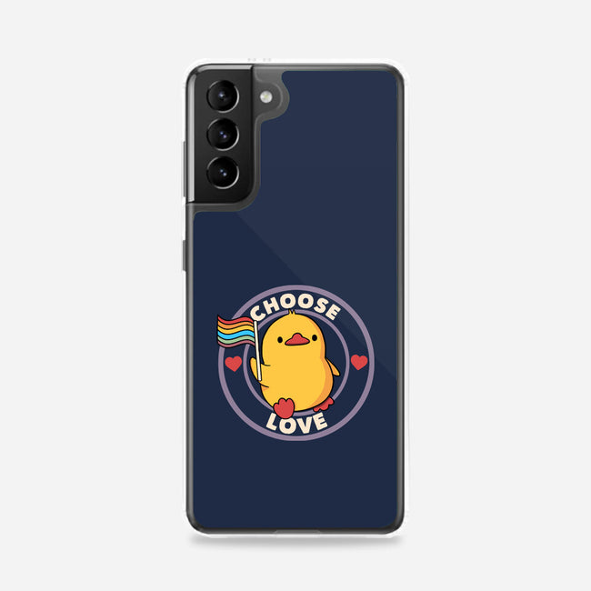 Choose Love Pride Duck-Samsung-Snap-Phone Case-tobefonseca