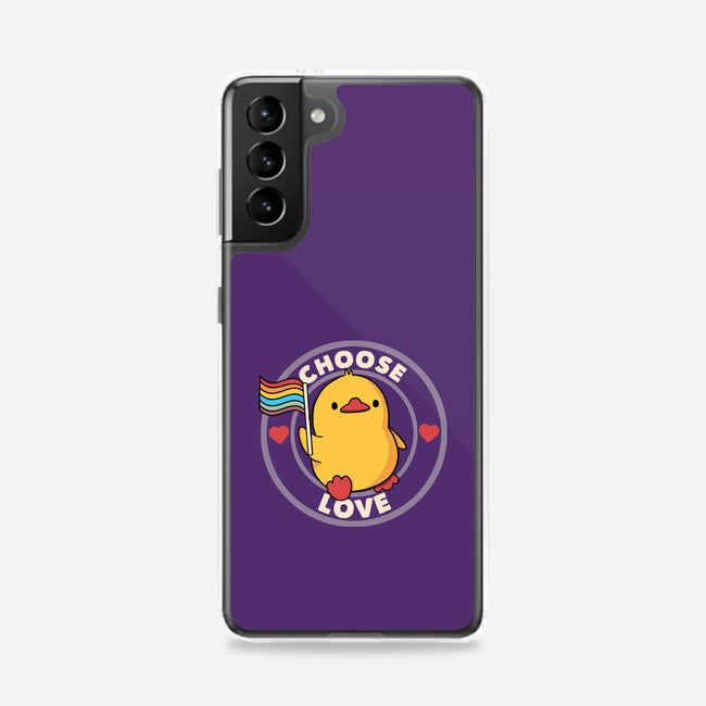 Choose Love Pride Duck-Samsung-Snap-Phone Case-tobefonseca