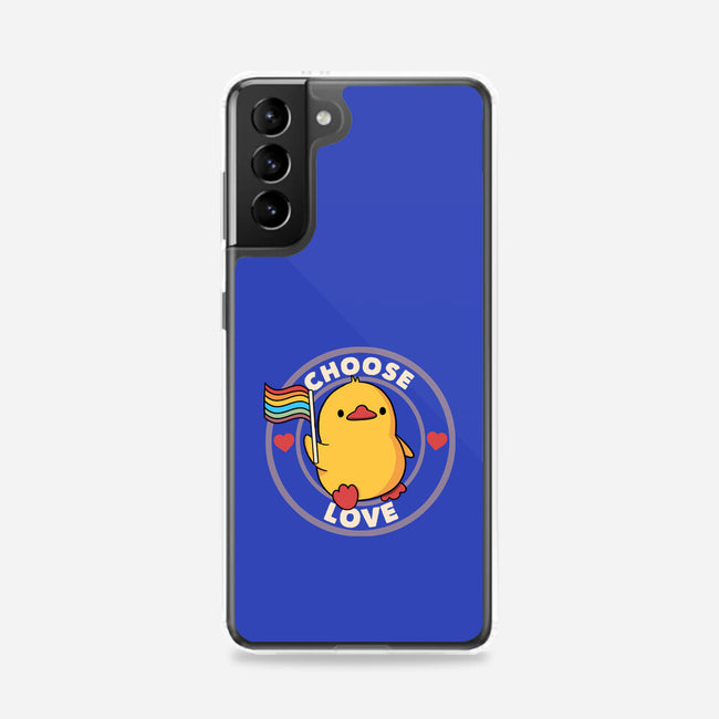 Choose Love Pride Duck-Samsung-Snap-Phone Case-tobefonseca