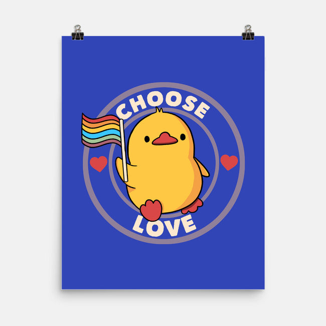 Choose Love Pride Duck-None-Matte-Poster-tobefonseca