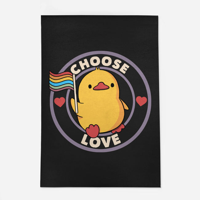 Choose Love Pride Duck-None-Indoor-Rug-tobefonseca