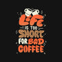 Too Short For Bad Coffee-Womens-V-Neck-Tee-tobefonseca