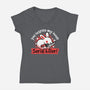 Serial Killer Bunny-Womens-V-Neck-Tee-NemiMakeit