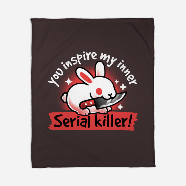 Serial Killer Bunny-None-Fleece-Blanket-NemiMakeit