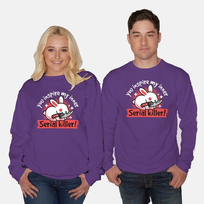 Serial Killer Bunny-Unisex-Crew Neck-Sweatshirt-NemiMakeit