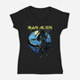 Iron Xenomorph-Womens-V-Neck-Tee-joerawks