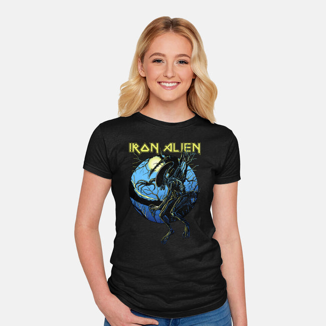 Iron Xenomorph-Womens-Fitted-Tee-joerawks