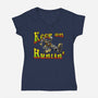 Keep On Huntin-Womens-V-Neck-Tee-joerawks