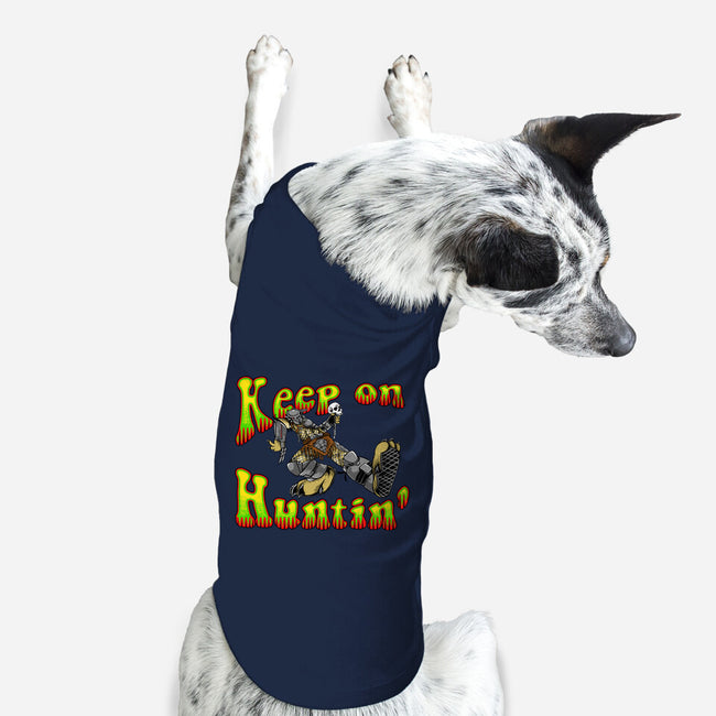 Keep On Huntin-Dog-Basic-Pet Tank-joerawks