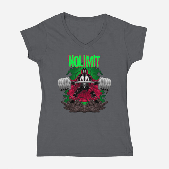 No Limit-Womens-V-Neck-Tee-badhowler