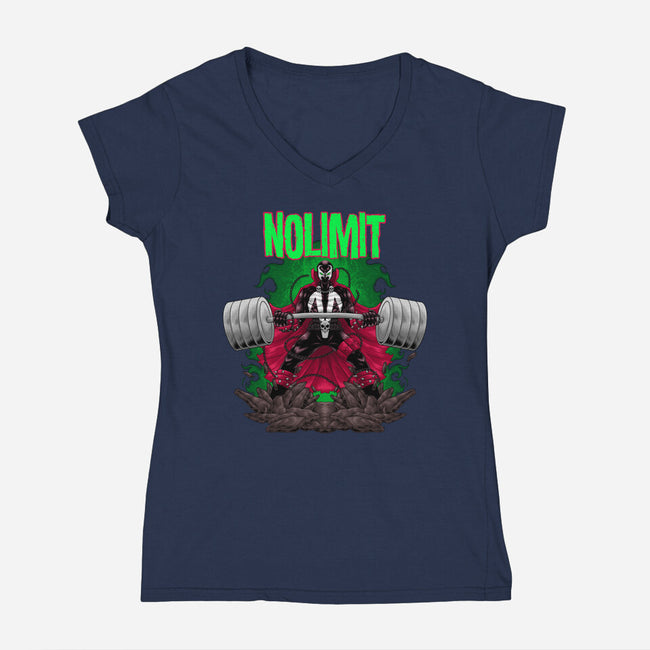 No Limit-Womens-V-Neck-Tee-badhowler